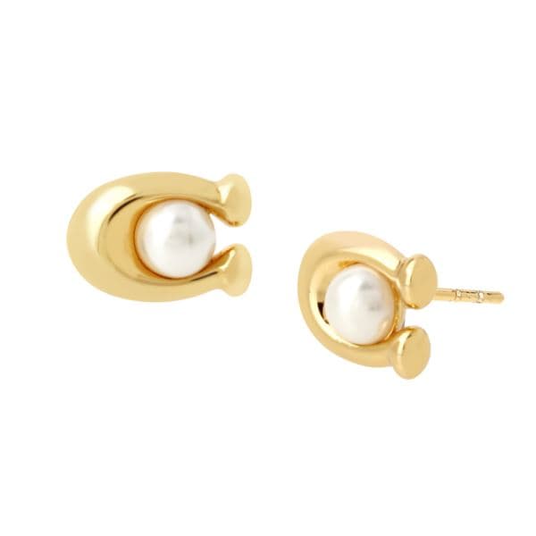 Pearl Signature Studs- Gold