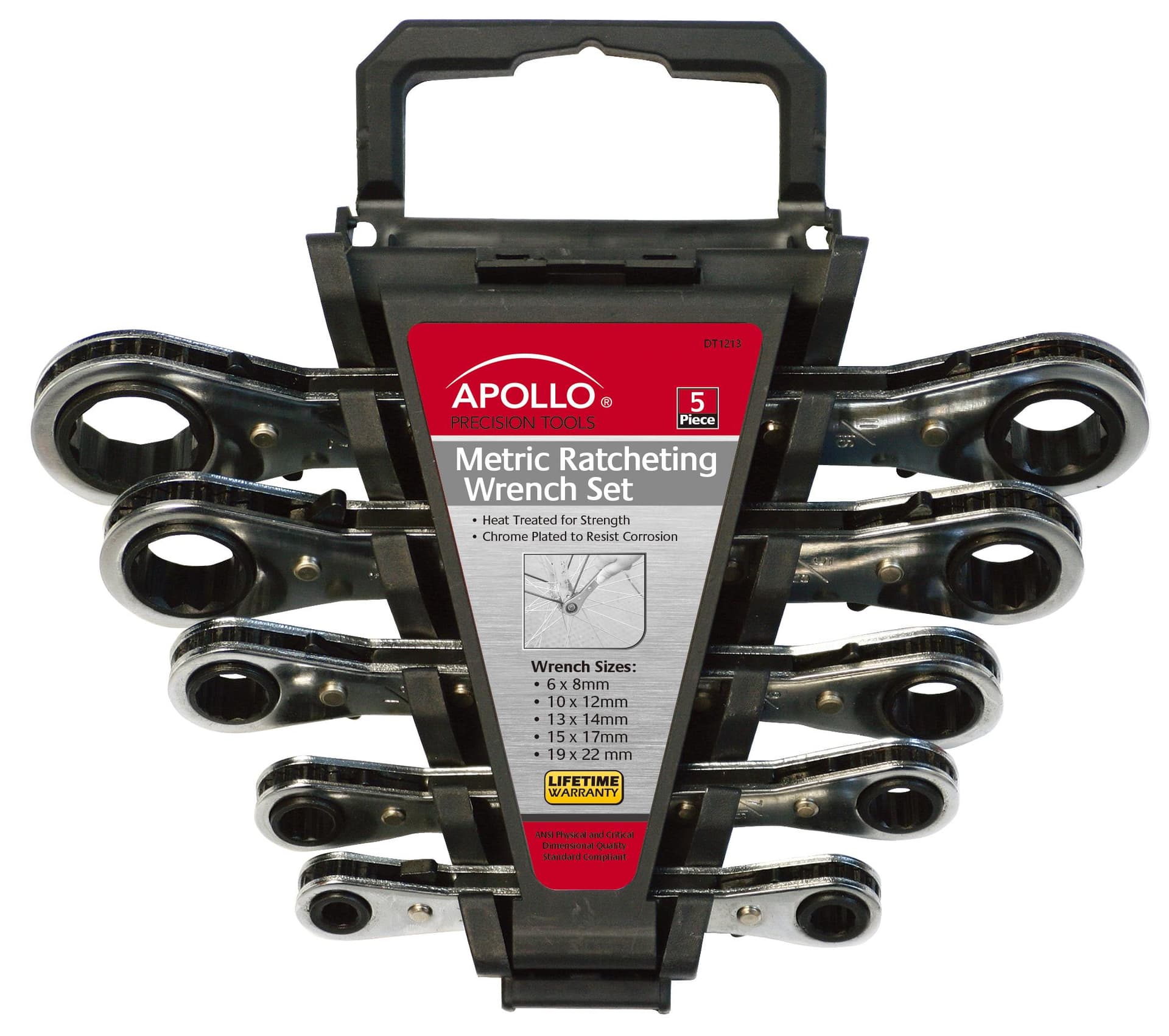 5 Piece Ratcheting Wrench Set-Metric
