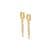 Pear CZ Drop Tennis Huggie Earring
