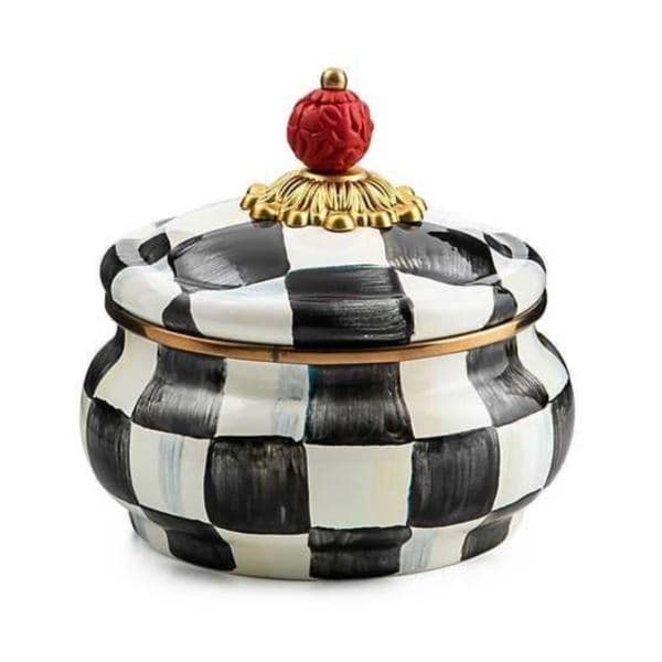 Royal Check Squashed Pot