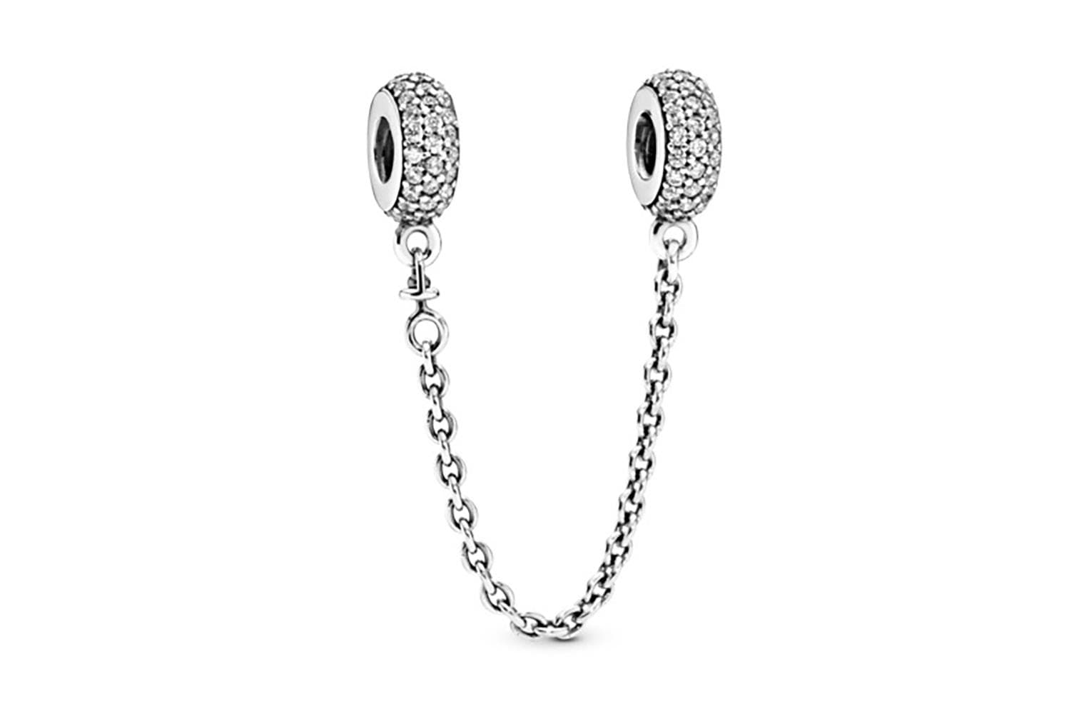 Sparkling Pav Safety Chain Charm Size 50mm