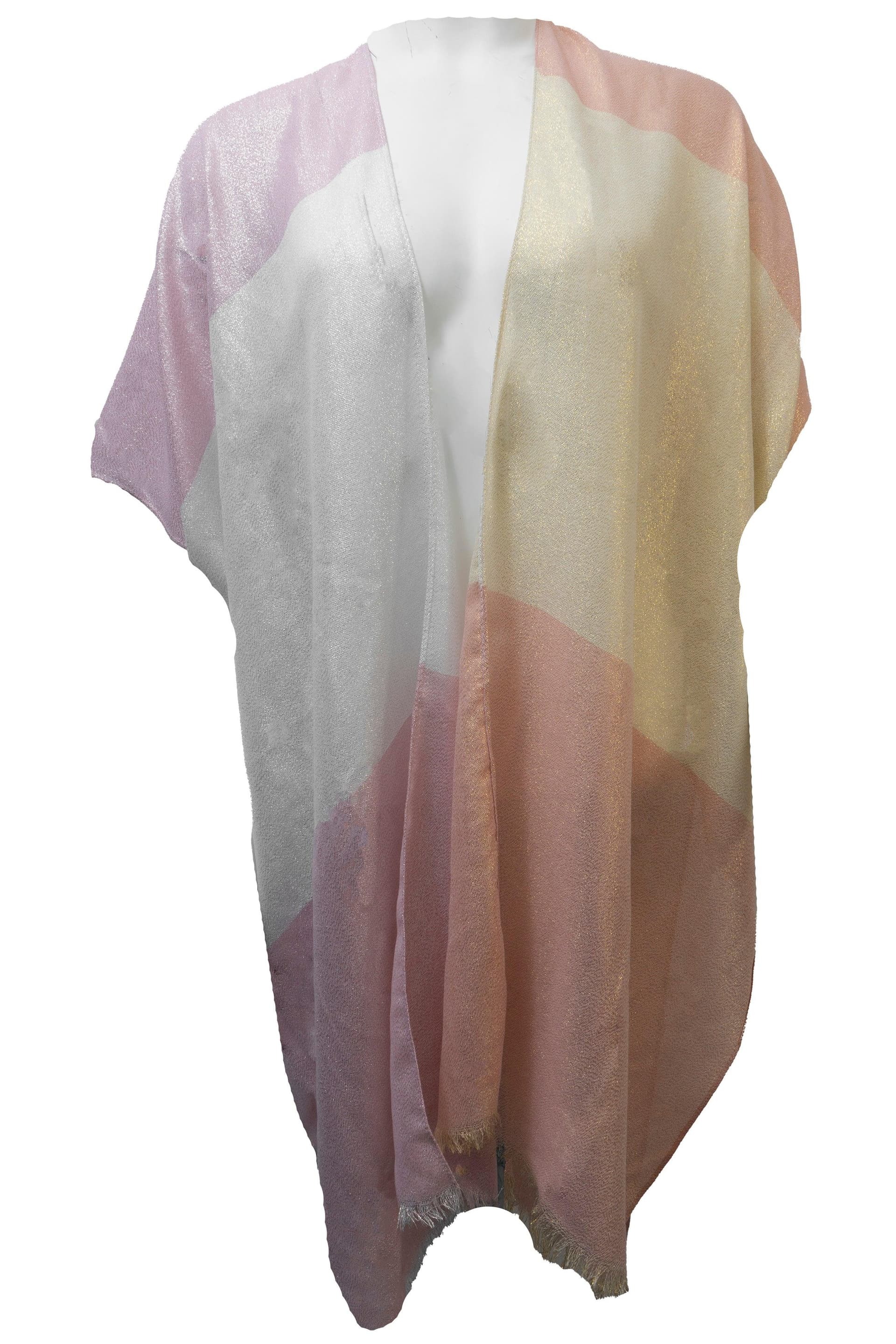 Lurex Plaid Kimono