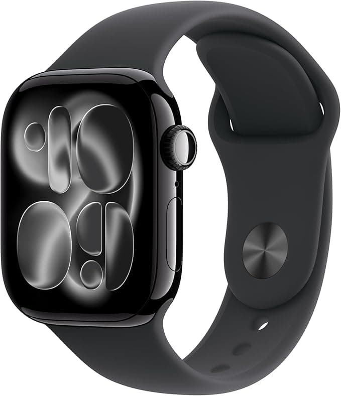 Apple Watch Series 11 GPS 42mm Jet Black Aluminum Case with Black Sport Band - S/M