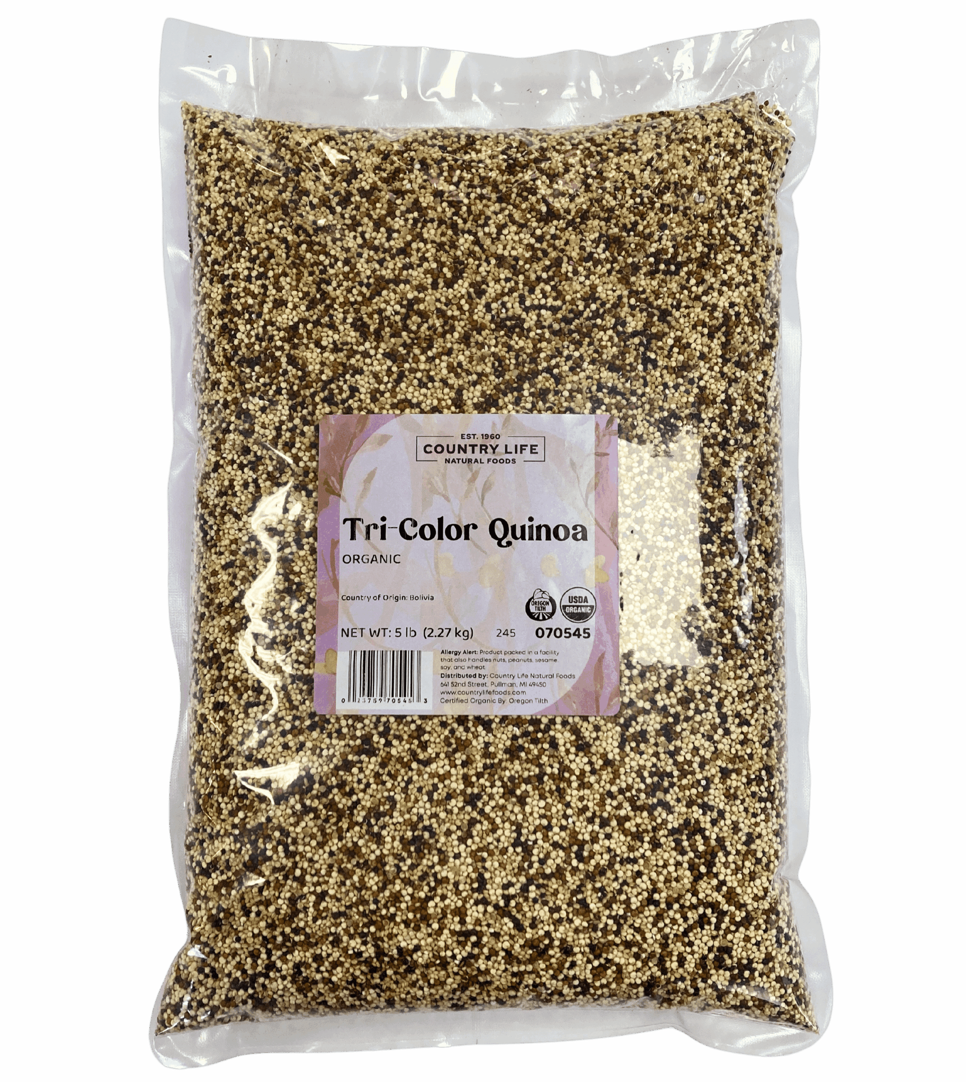 Tri-Color Quinoa, Organic - 5 lb