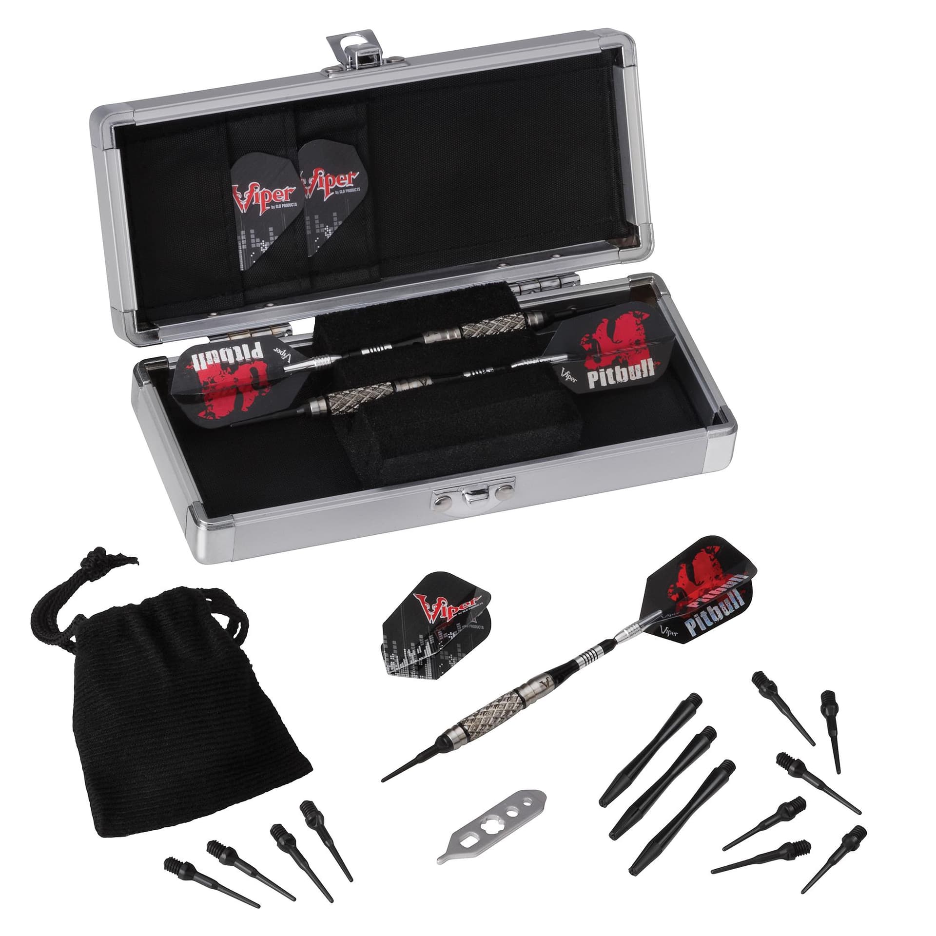 Viper Pitbull Tungsten Soft Tip Darts Diamond Cut and Shark Fin Barrel 18 Grams