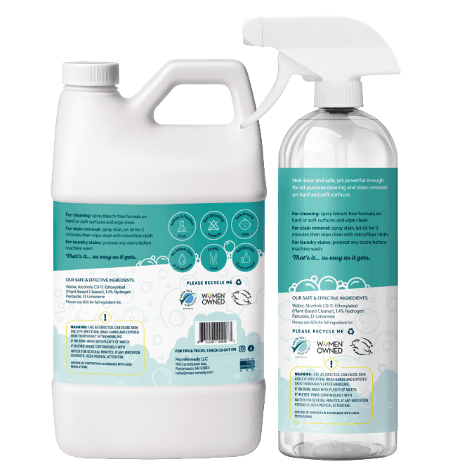 Hydrogen Peroxide based All-Purpose Cleaner & Stain Remover - 24oz Spray and 64oz Refill