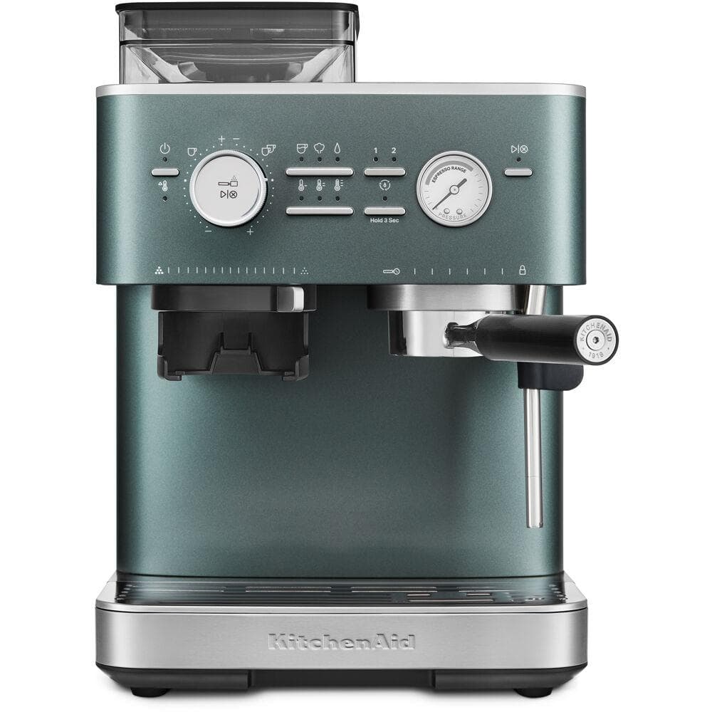 Semi Automatic Espresso Machine with Burr Grinder in Juniper