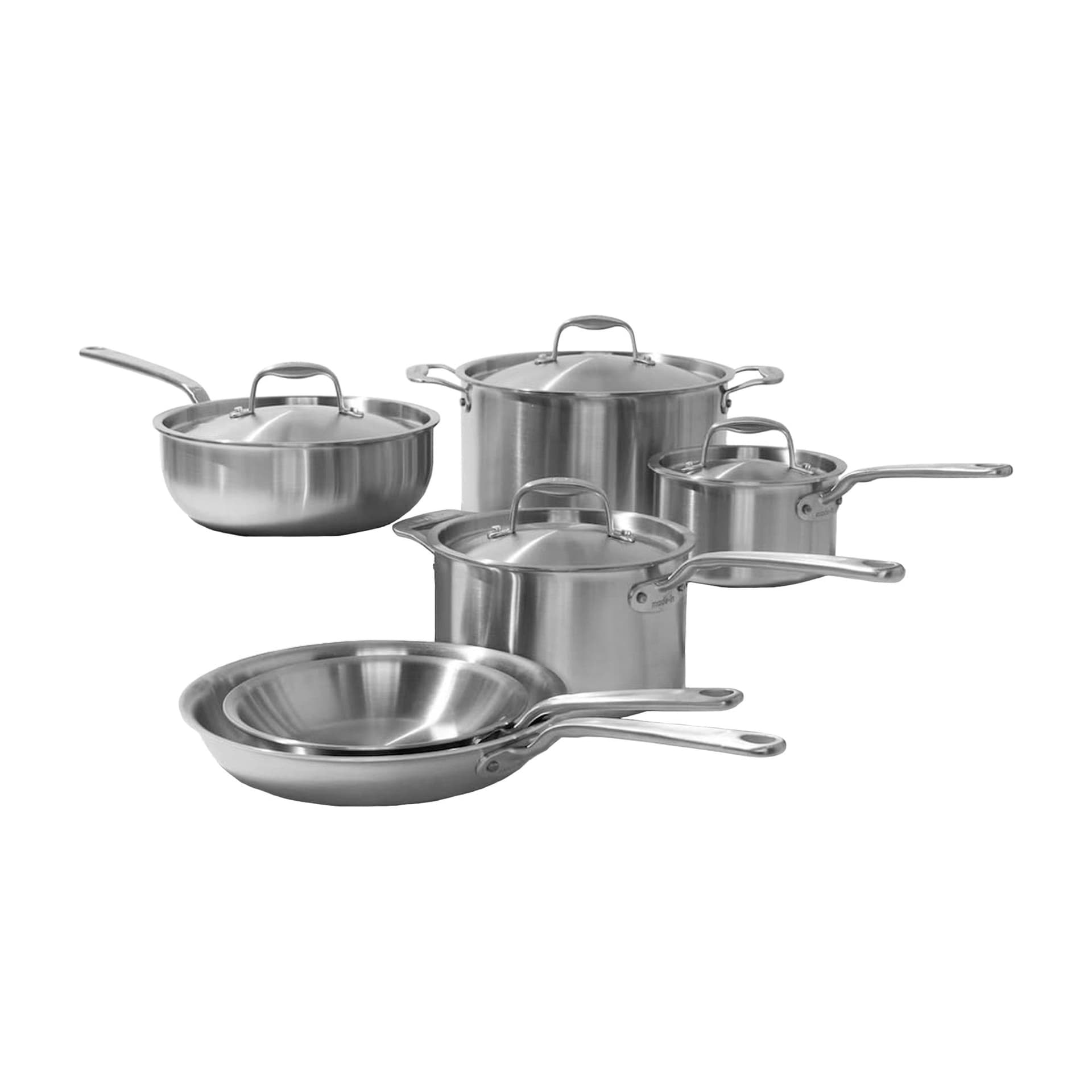 10-Piece Stainless Clad Cookware Set