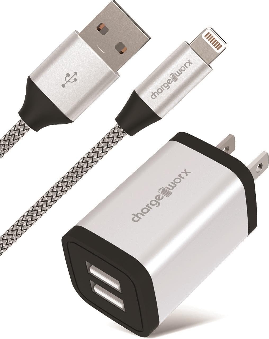 Lightening Cable w/ Dual USB Charger