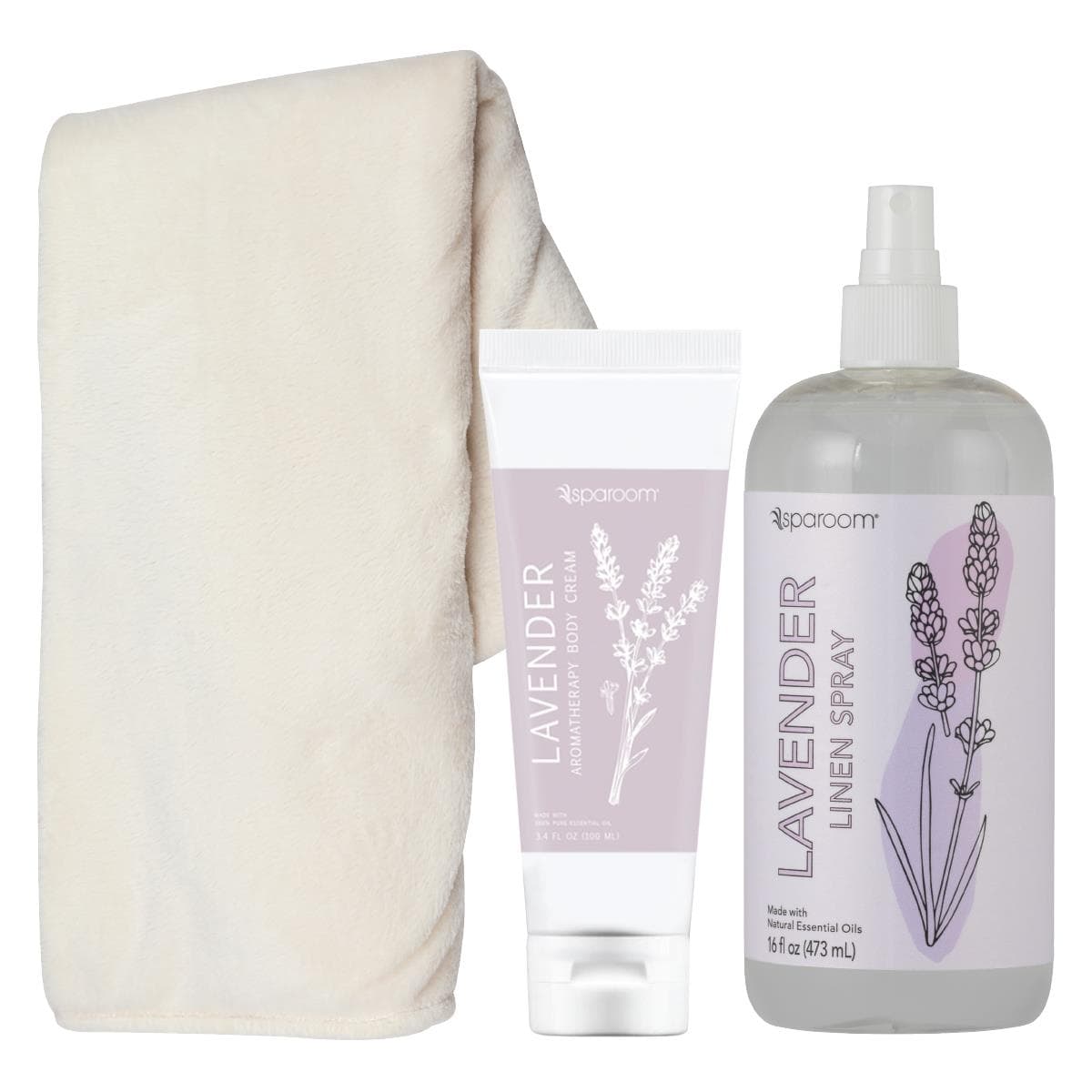 Blanket Kit Crean with Lavender Spray and Lotion