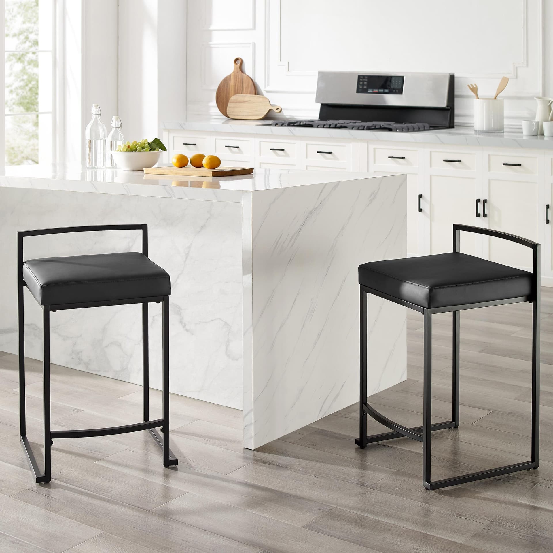 Harlowe 2-Piece Counter Height Bar Stool Set