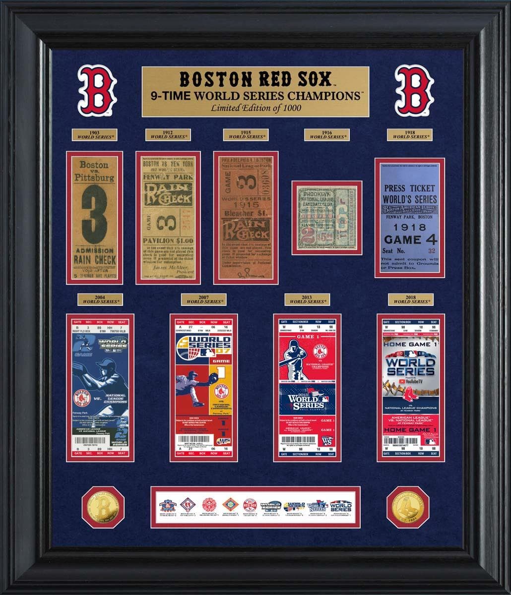 Boston Red Sox 9X Champions Deluxe Ticket Collection