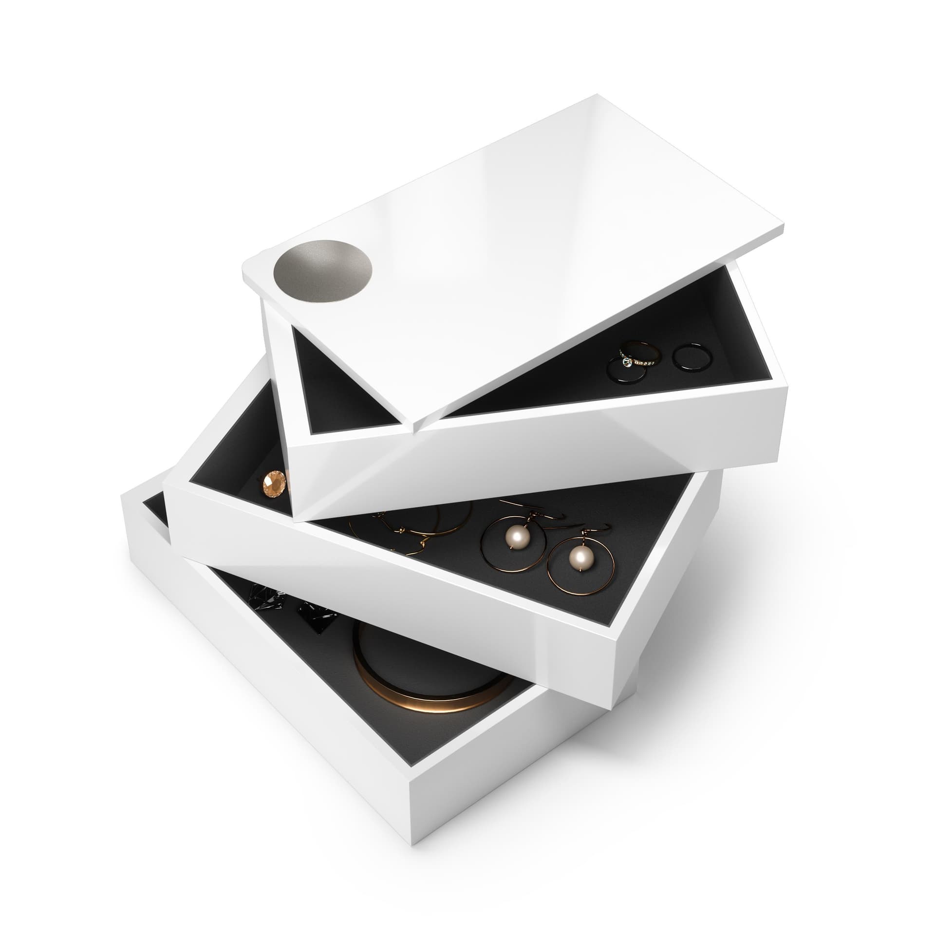 Spindle Storage Box White