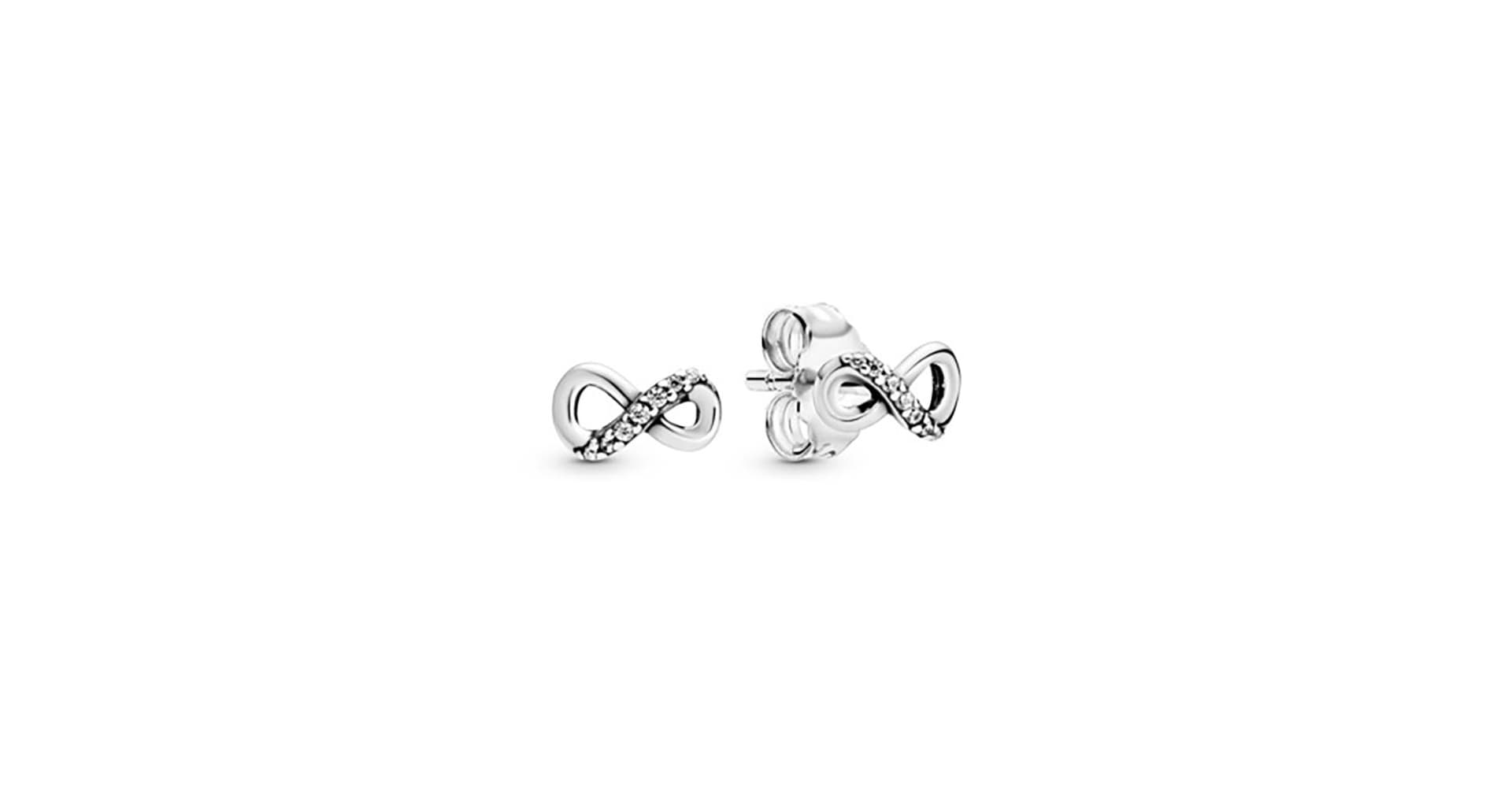 Sparkling Infinity Stud Earrings