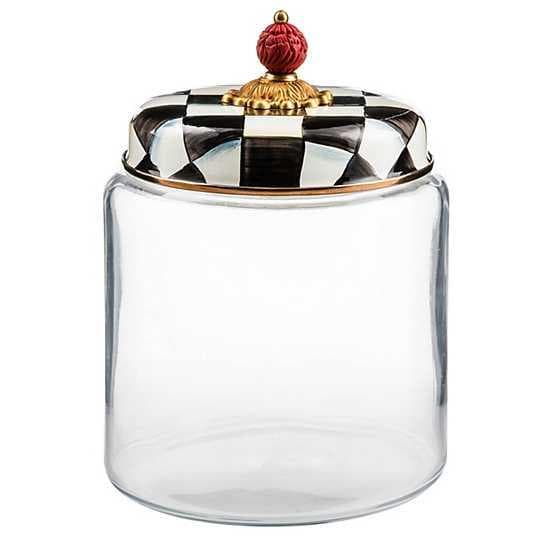 emerald check large kitchen canister