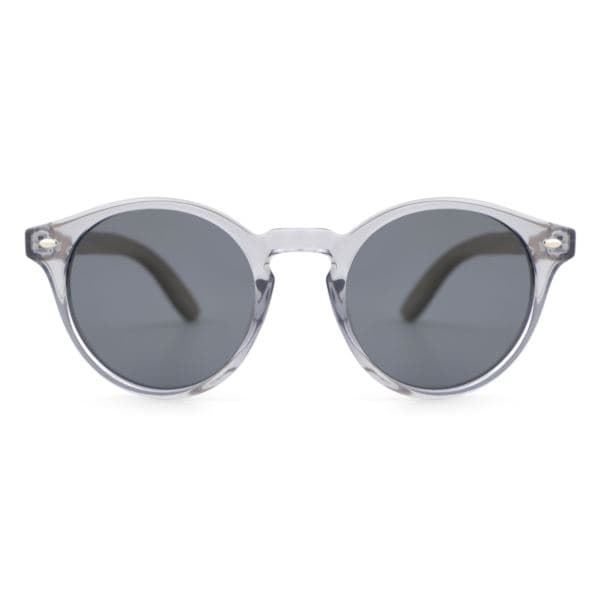 Ash Round Zebrawood Wooden Sunglasses