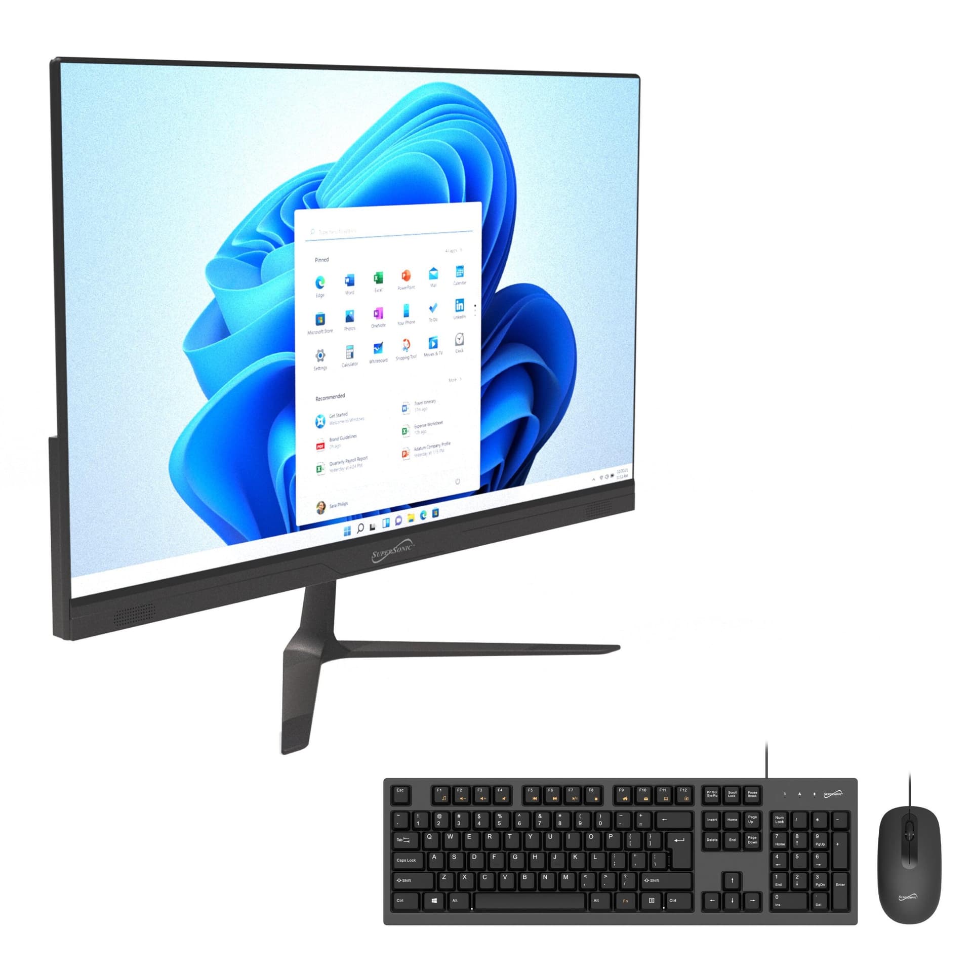 24" Windows All-in-One Desktop Computer Silver