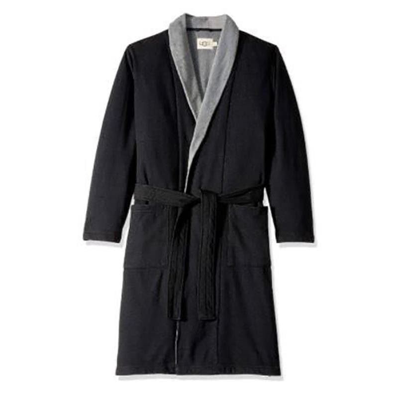 Mens Robinson Robe-Black Heather-SM