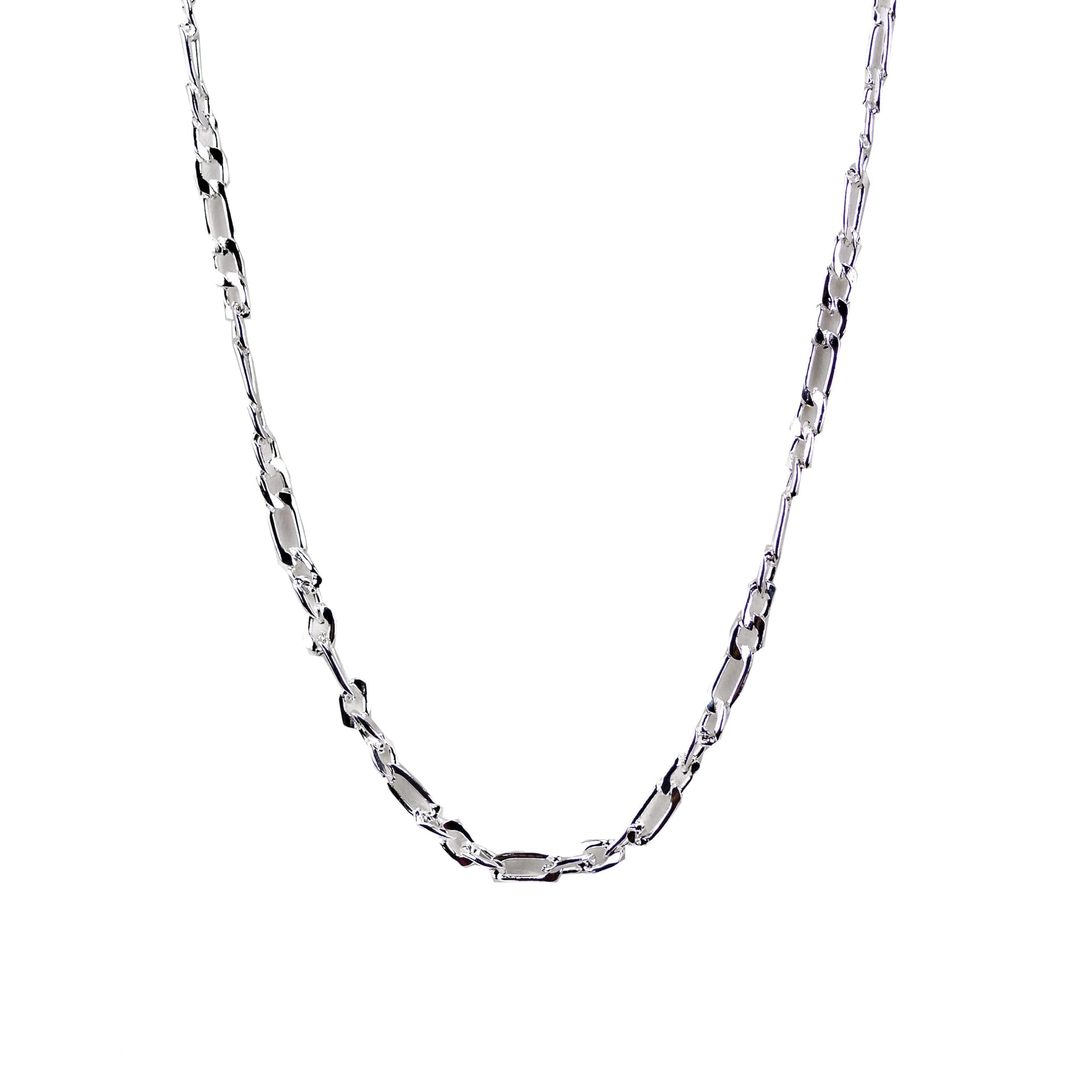 Silver Figaro Link Necklace