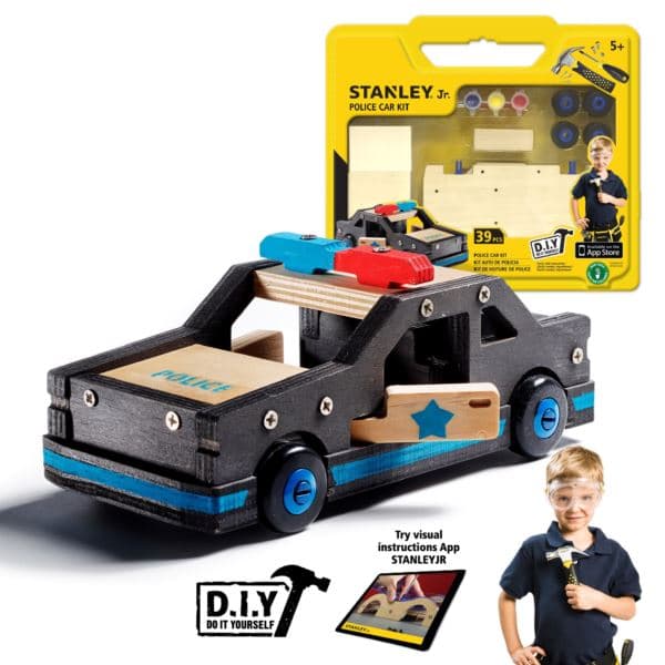 Stanley Jr. Wooden Police Car DIY Kit