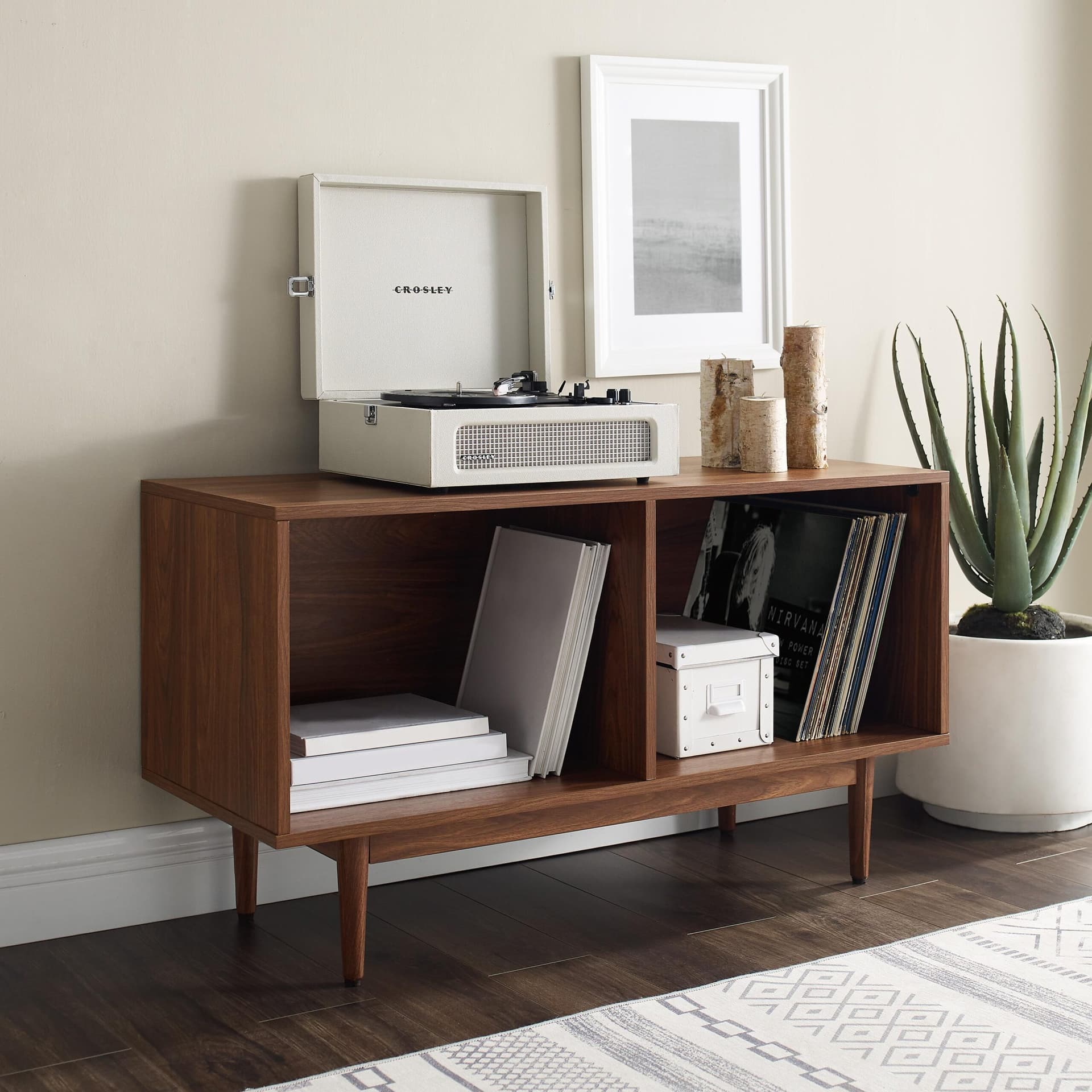 Liam Medium Record Storage Console Cabinet