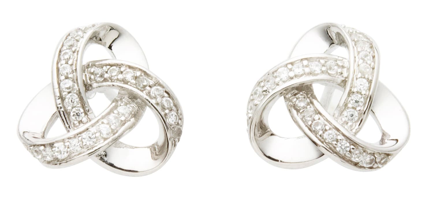 Diamond Love Knot Earrings
