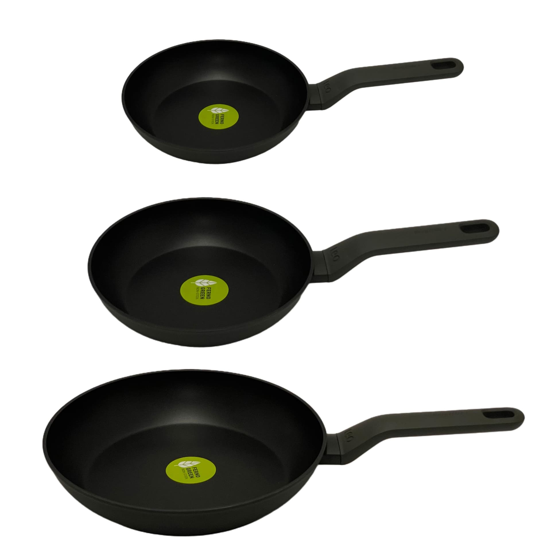 Leo 3pc NS Fry Pan Set, Dark Grey (8", 10" & 11")