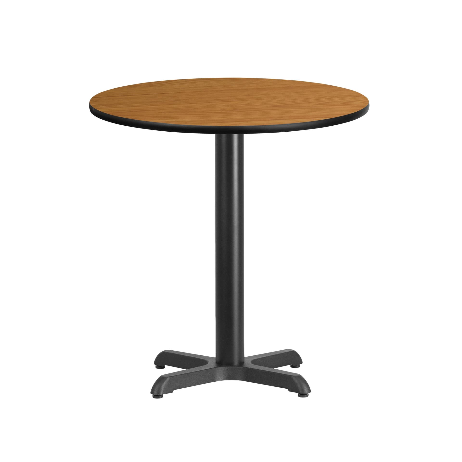 24" Round Natural Laminate Table Top with 22" x 22" Table Height Base