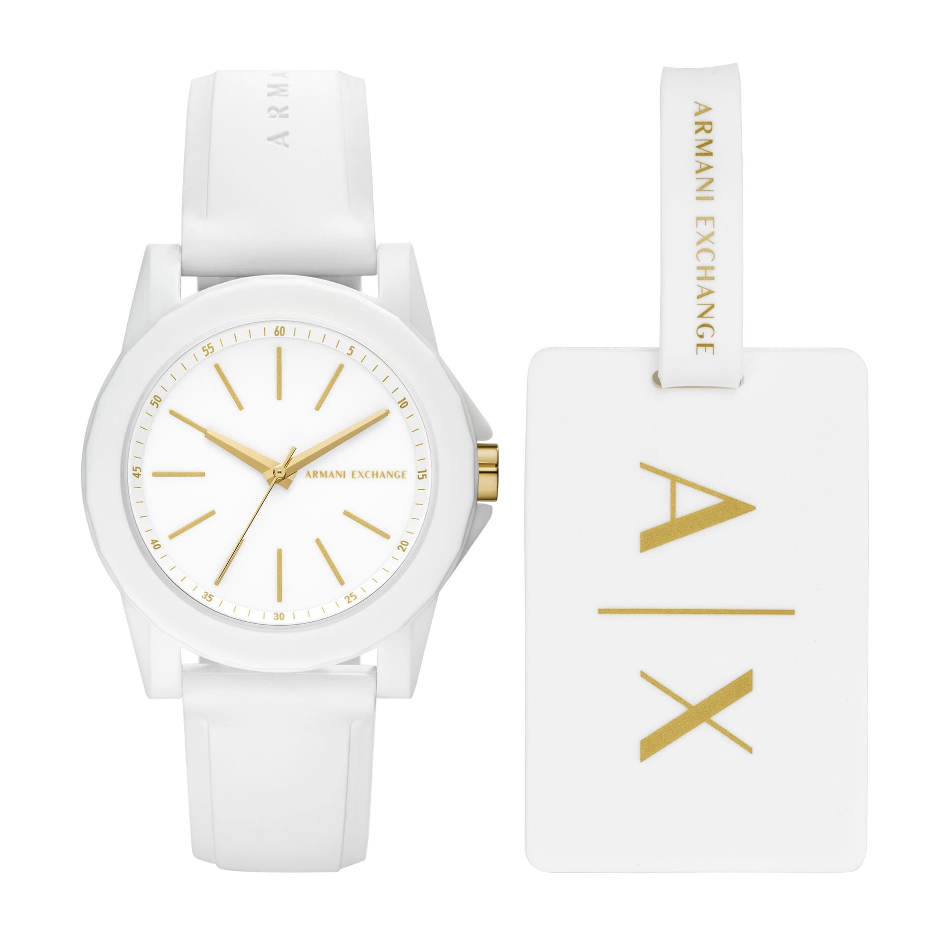 Ladies Lady Banks White Silicone Strap Watch White Dial
