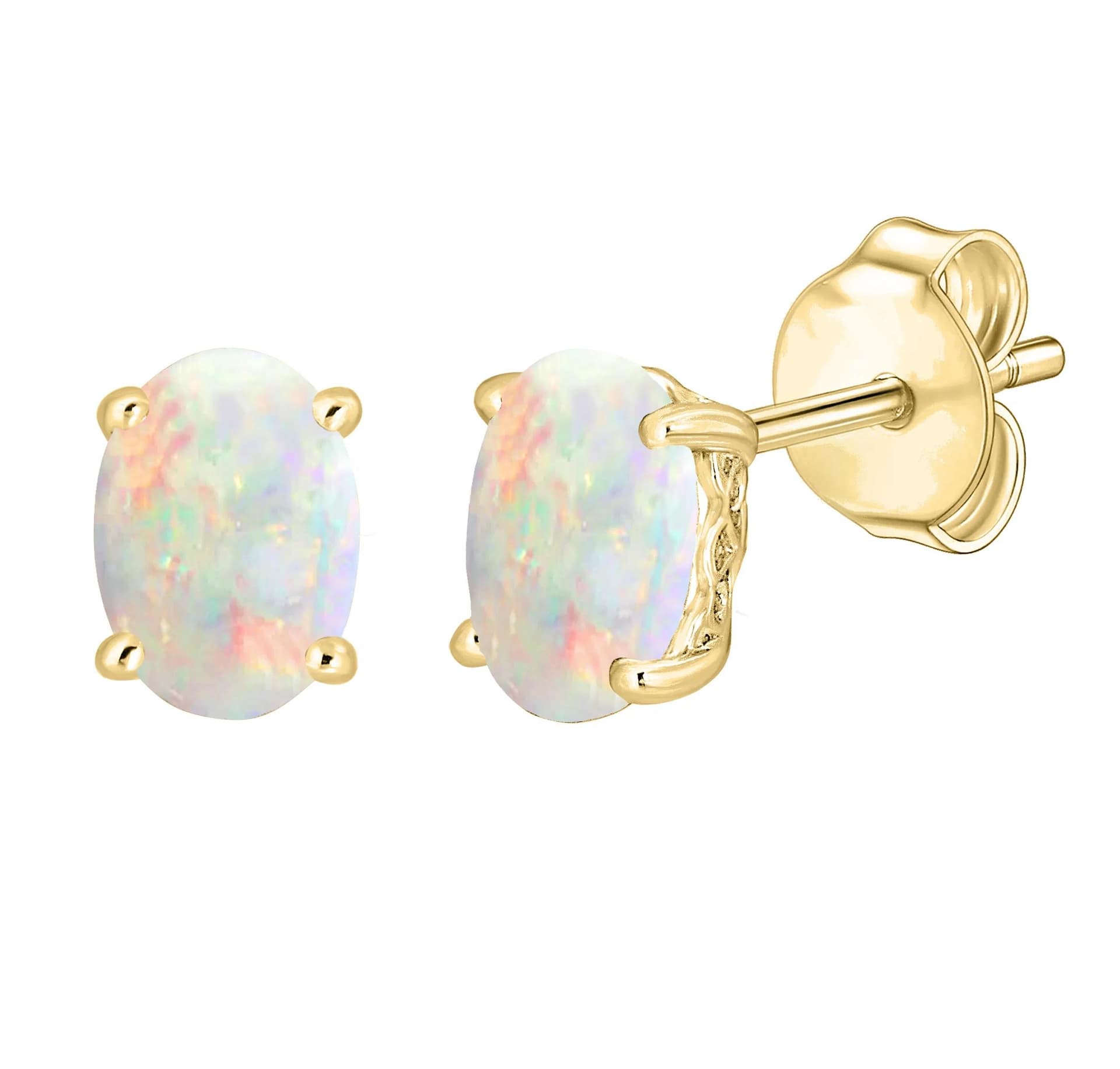 LALI Jewels 14K Yellow Gold Australian Opal Earring