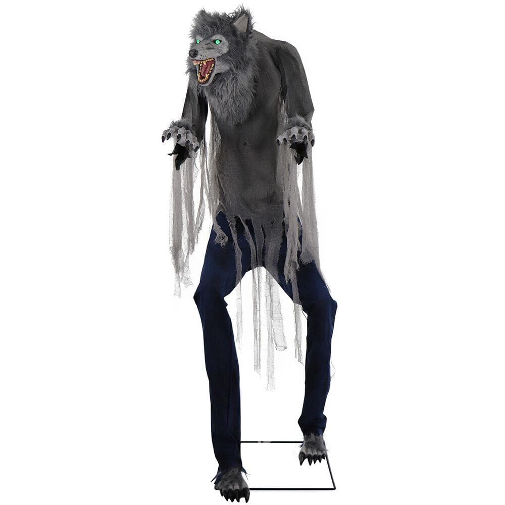 7-Ft. Tall Motion-Activated Towering Werewolf, Premium Halloween Animatronic, Plug-In