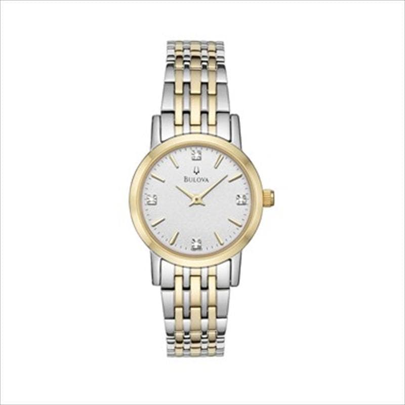 Ladies Two Tone Bracelet Watch with Diamond Markers