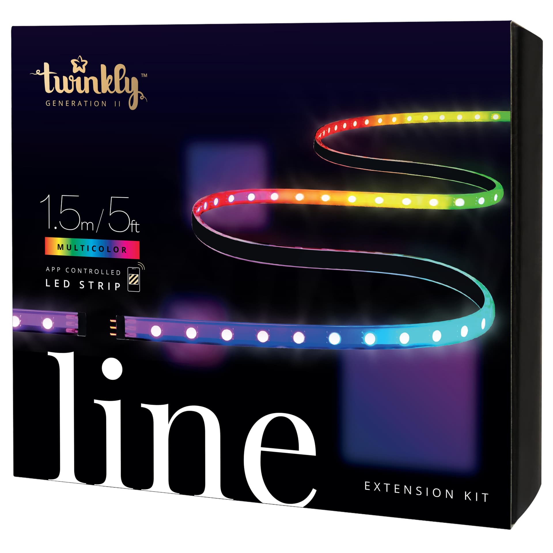 Twinkly - Line Extension 100L RGB 90LED Black Wire