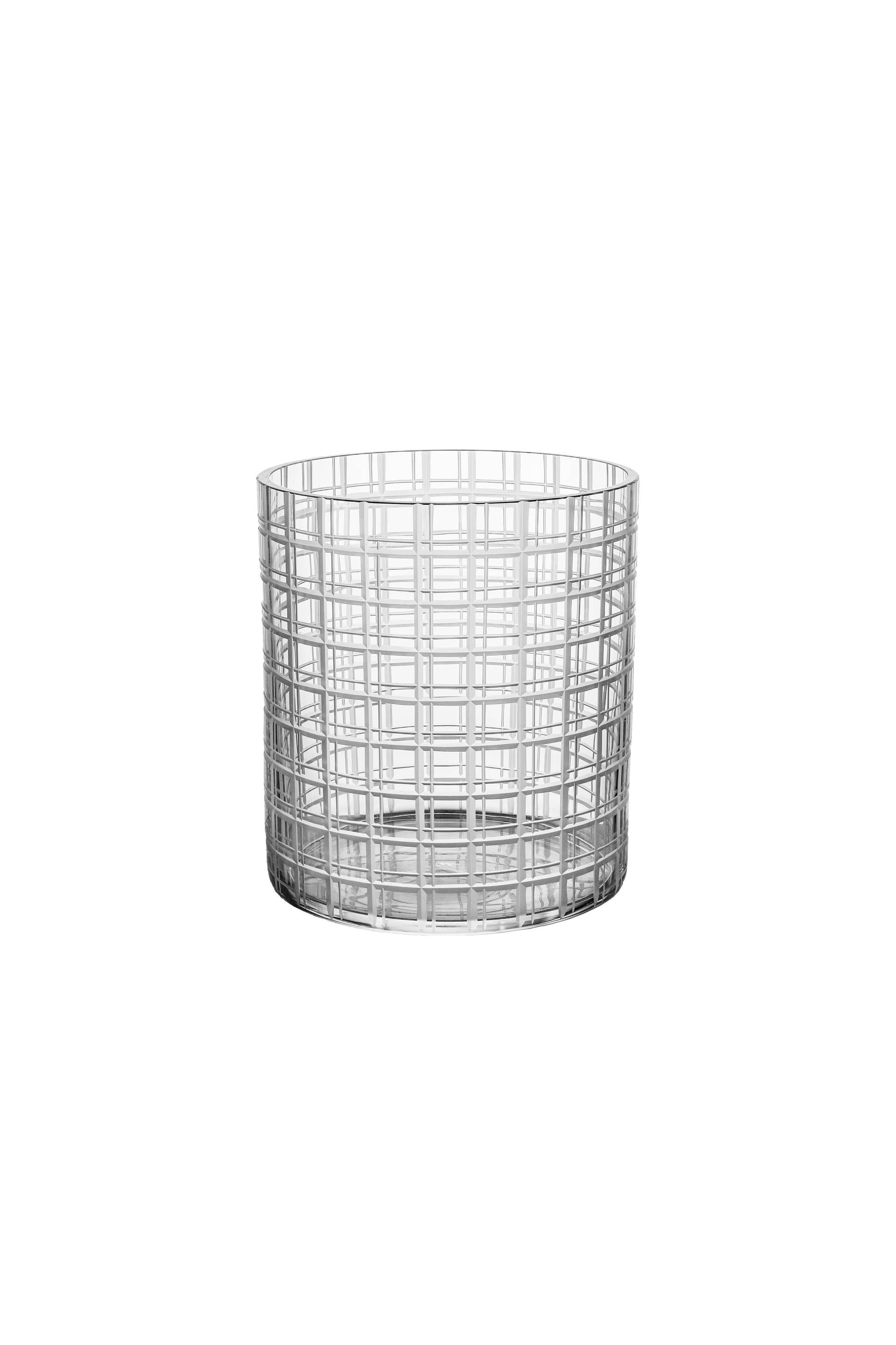 Cut In Number Checker Vase Medium