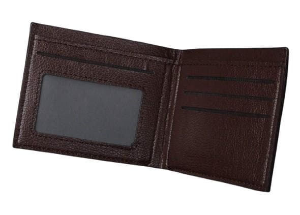 Top Grain Leather Brown Wallet in Pebbled Finish