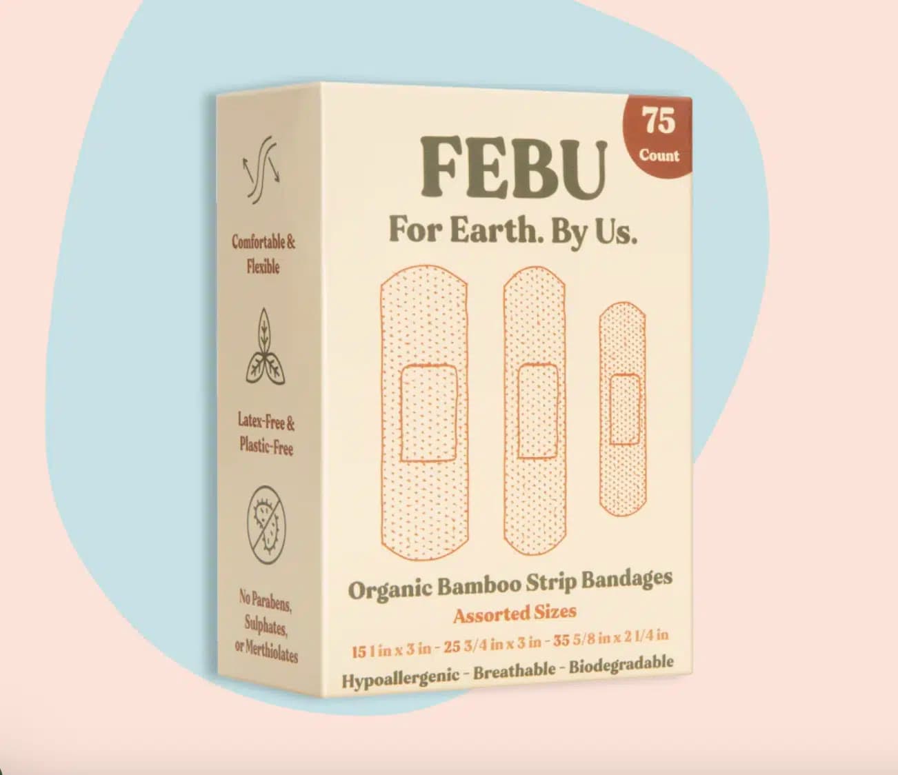 Bamboo Flexible Bandages, 100 count, PFAS Free
