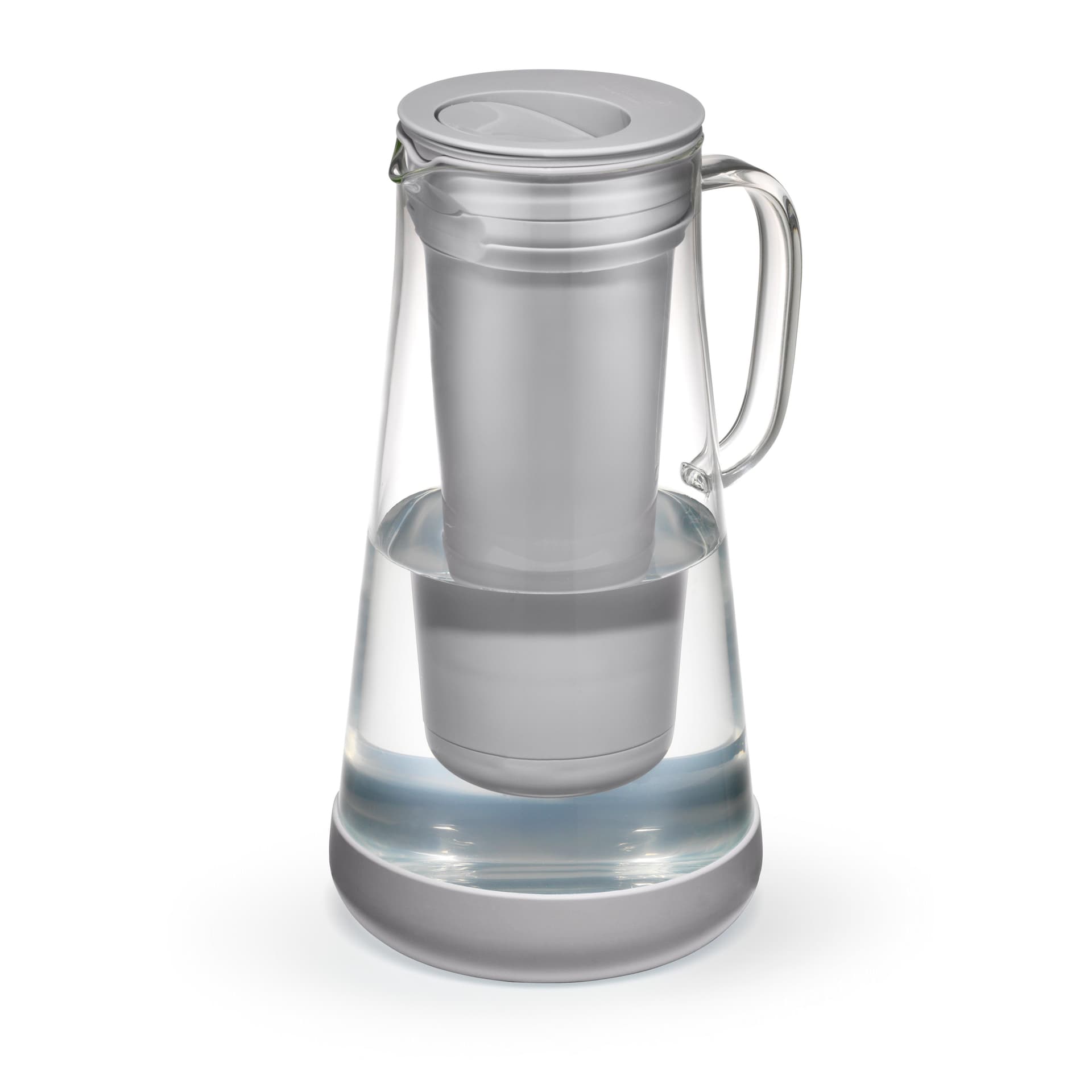 LifeStraw Home 7 Cup Glass Water Filter Pitcher w/ Silicone Base Pebble