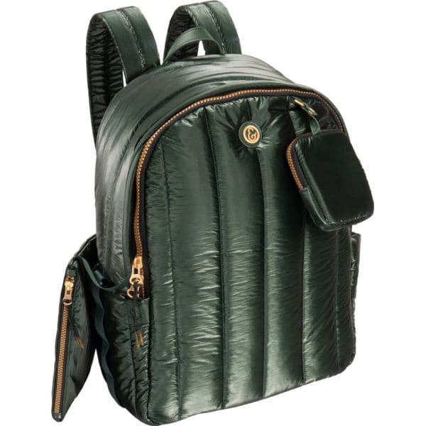 Metallic Quilted Backpack Size 18"