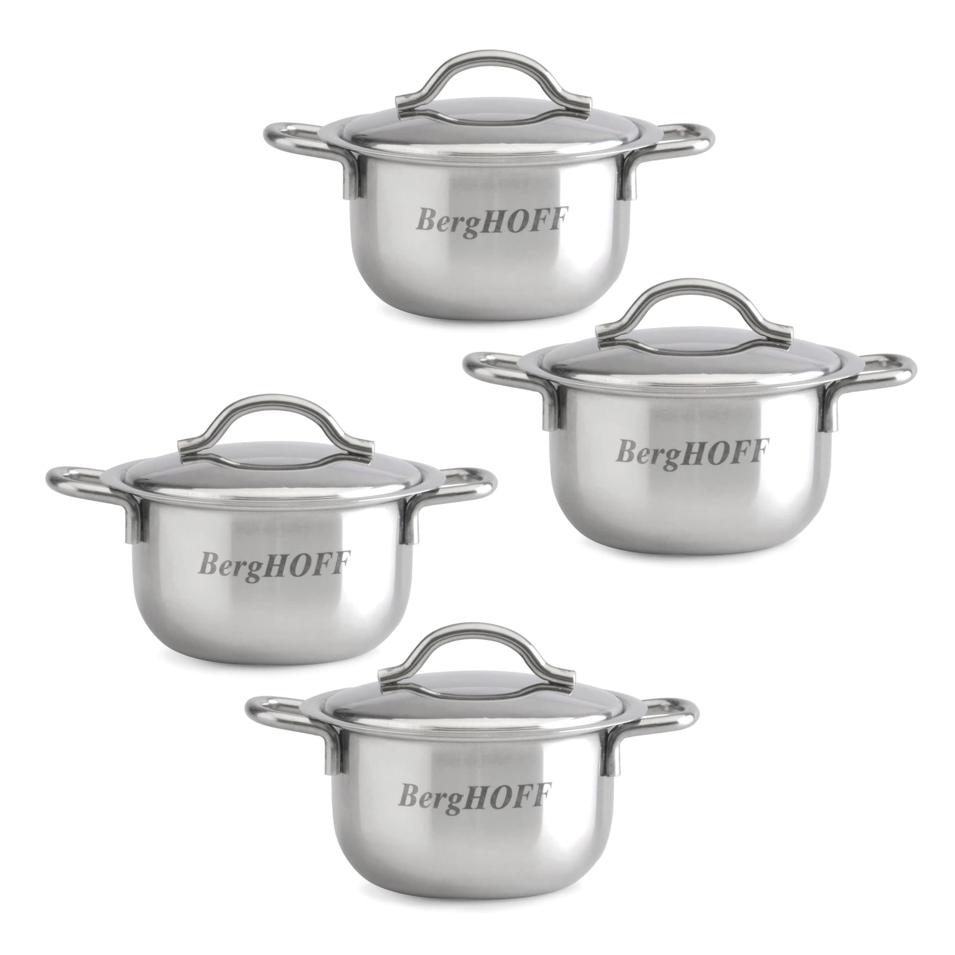 18/10 Stainless Steel 2.5" Mini Pots, Set of 4