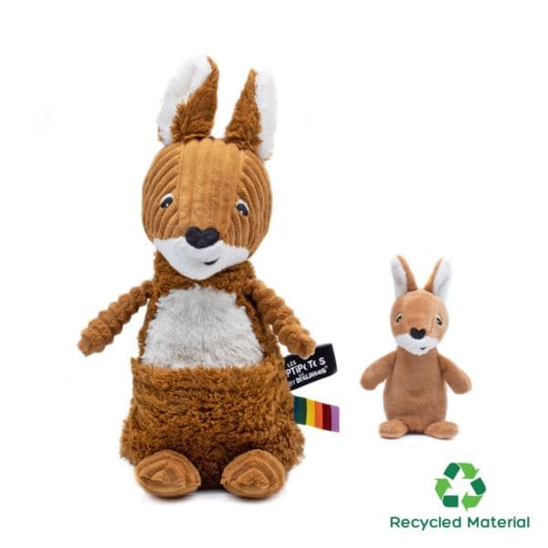 Les Ptipotos Mom & Baby Kangaroo - Green