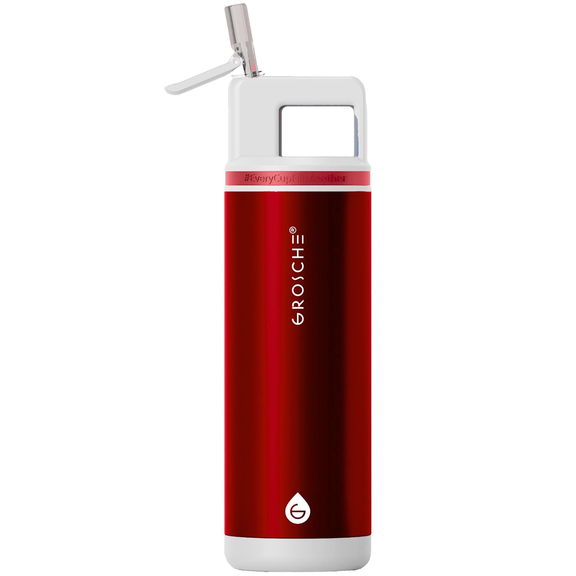 Alpine Flip N' Sip 20 oz. Insulated Water Bottle - Lagoon Blue Shimmer