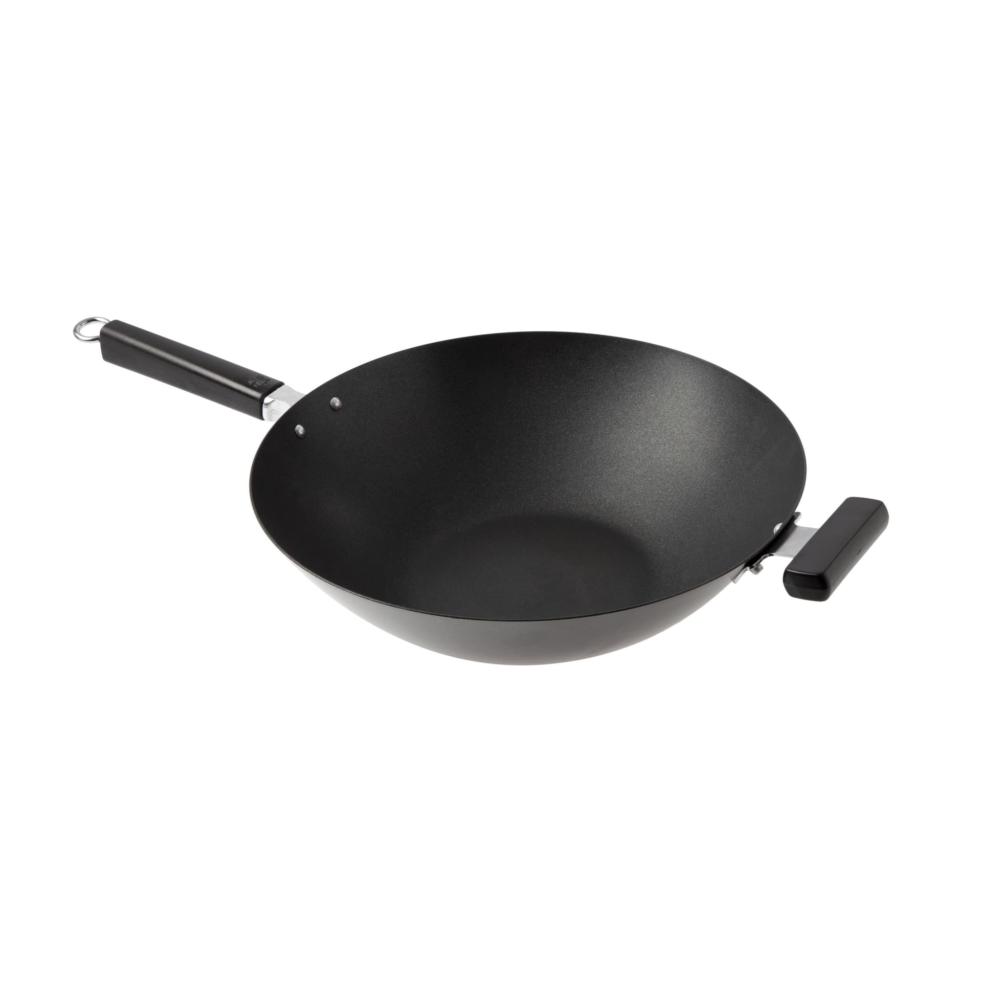 Joyce Chen - Professional Series 14-Inch Carbon Steel Excalibur Nonstick Flat Wok w/Phenolic Handles