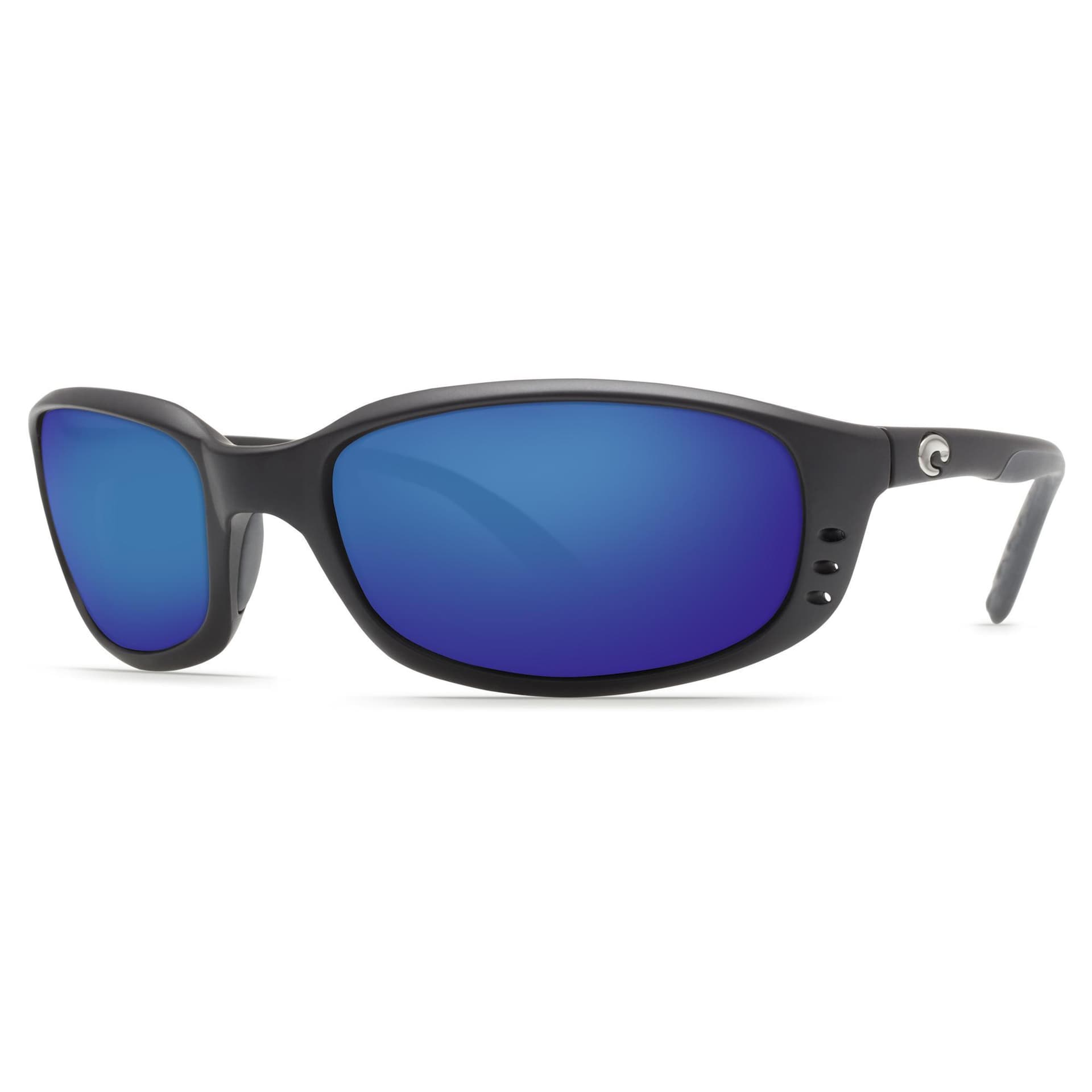 Brine Polarized Sunglasses - Shiny Black/Blue Mirror