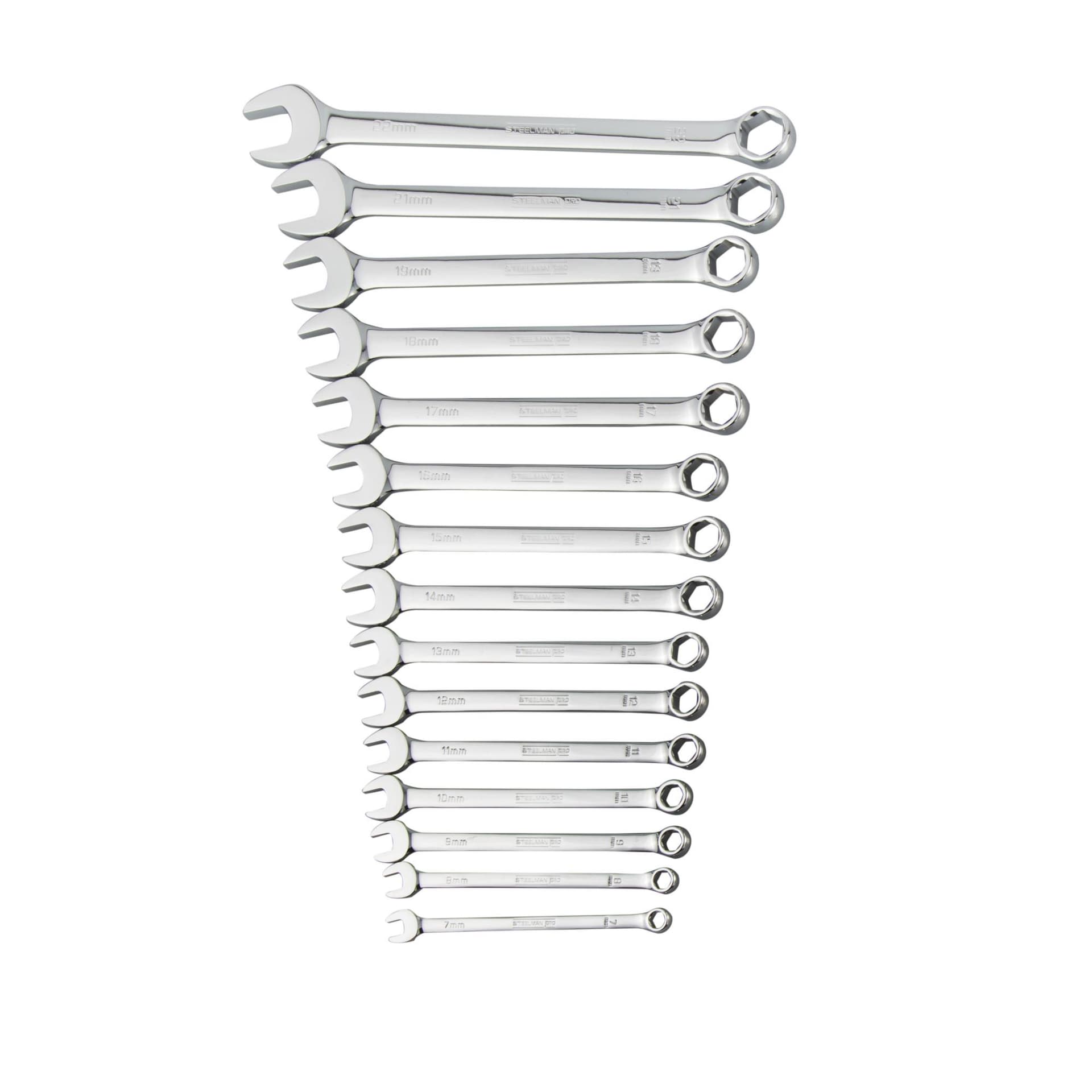 Steelman 15pc Metric 6-Point Combination Wrench Set
