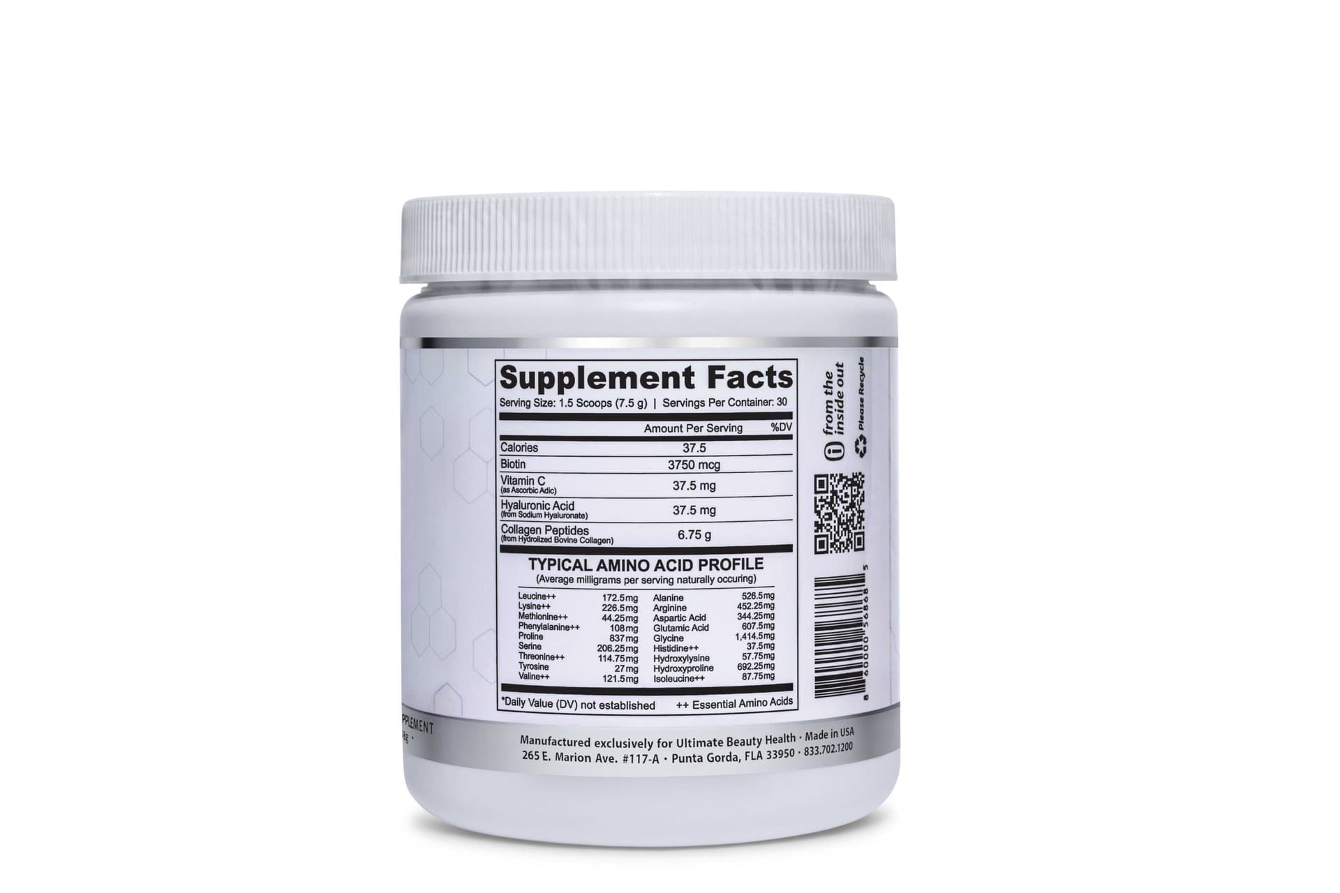 ADVANCED HYDROLYZED COLLAGEN PEPTIDE WITH HA, VITAMIN C, & BIOTIN.