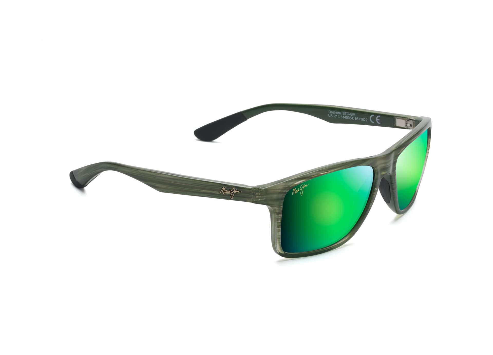 Onshore Polarized Sunglasses Olive Fade Frame MAUIGreen Lens