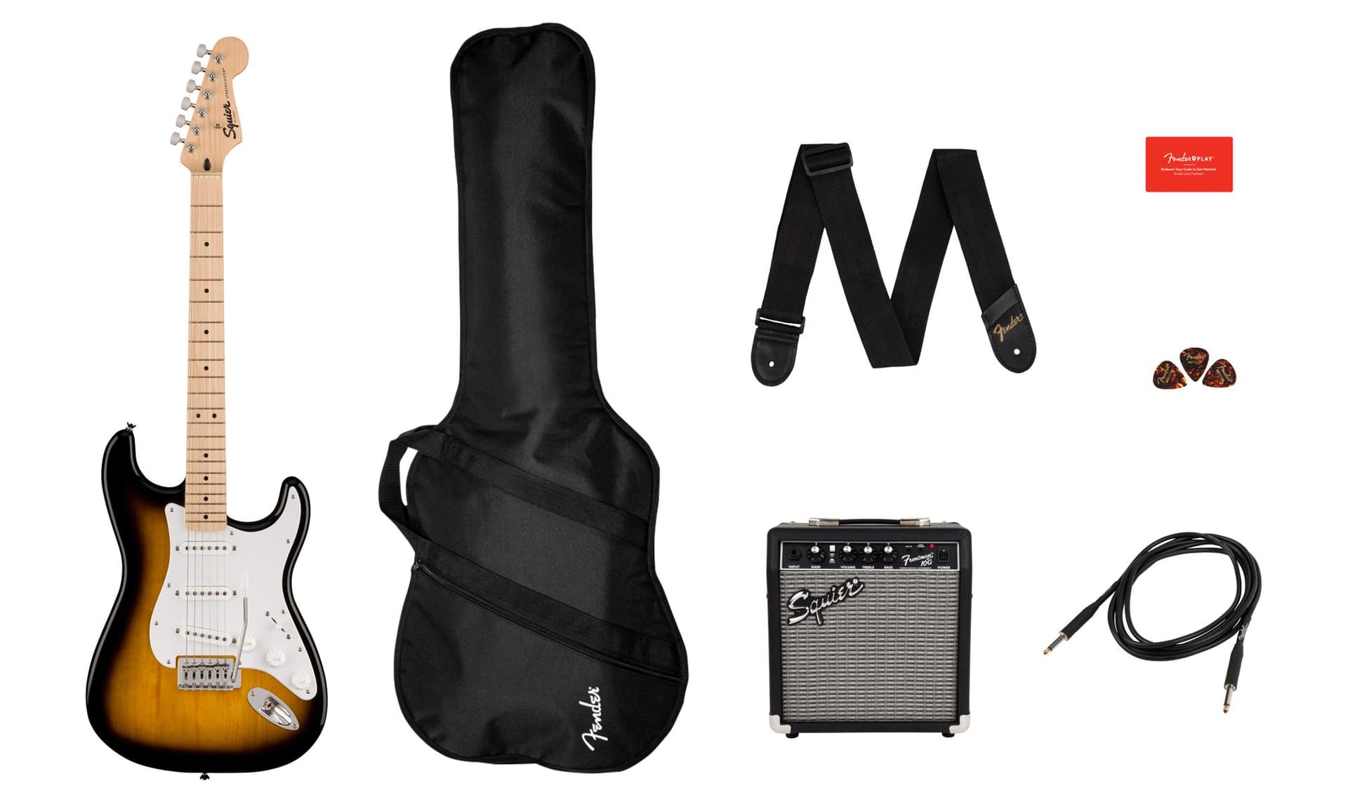 Squier Sonic Stratocaster Pack with Fender 10g Amp
