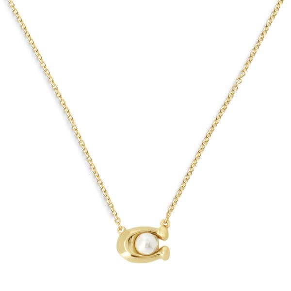 Pearl Signature Pendant - Gold