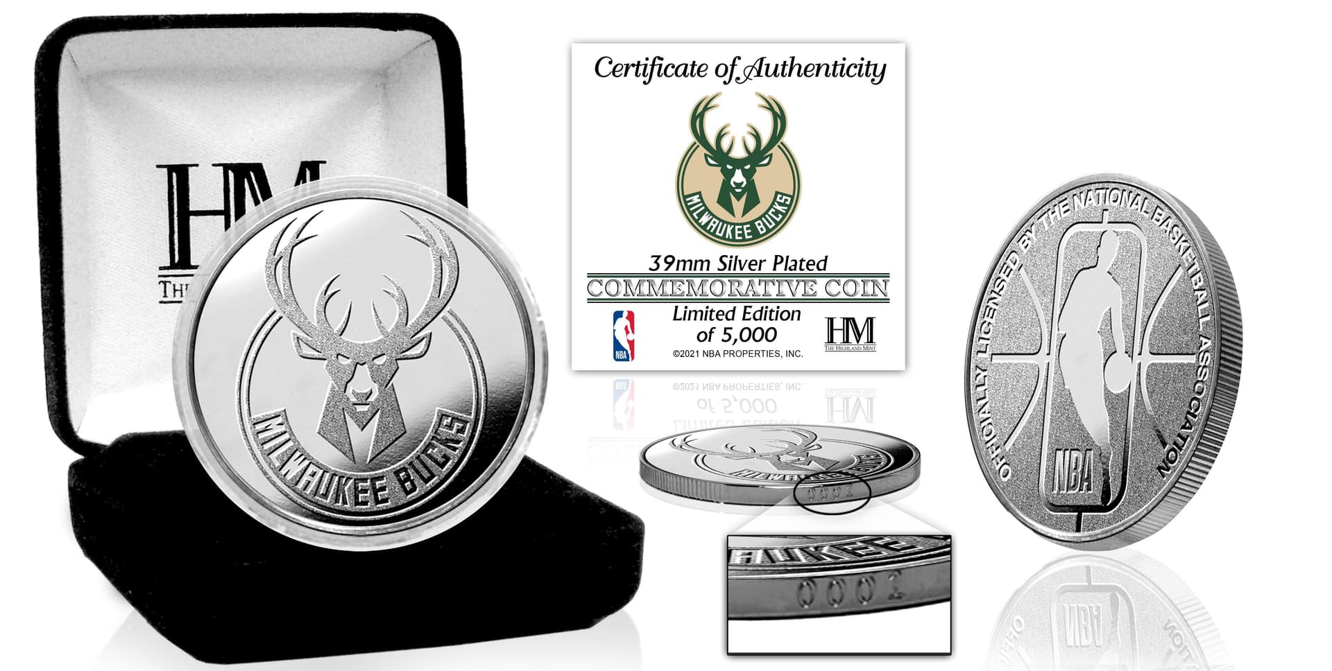 Milwaukee Bucks Silver Coin
