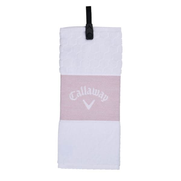 Callaway Trifold Towel - Mauve/White
